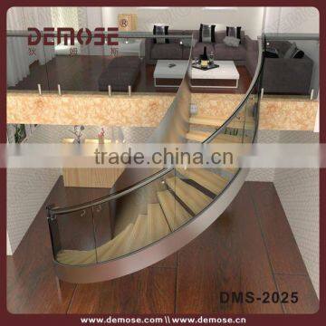 contemporary curved modern interior luxury wood stairs