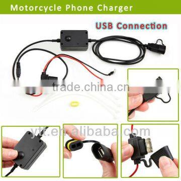 motorcycle usb cable moblie phone charger with CE