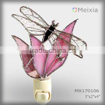 MX170106 wholesale stained glass fancy dragonfly night light