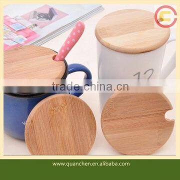 Bamboo mug lid cup lid