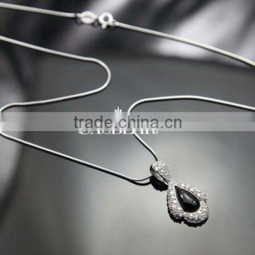 925 silver jewelery with black agate pendent