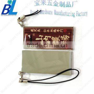 Die casted custom metal pendant for mobile phone