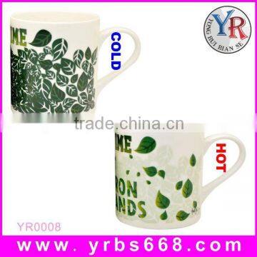 Hot new products for 2014 custom heat sensitive sublimation bone china ceramic cup and saucer