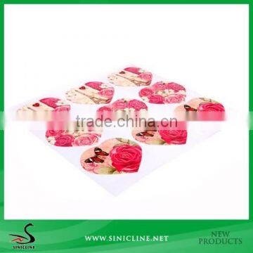 Sinicline Heart Shaped Packaging Sticker