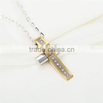 DAIHE stainless steel christian cross fashion letter p pendant jewelry