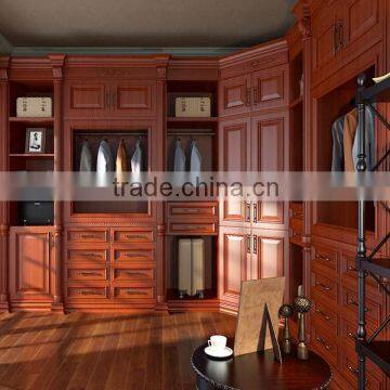 Modern New Design Cherry Red PVC Bedroom Wardrobe Furniture