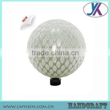 Solar led light round shape 10" mosaic glass wedding decoration light ball