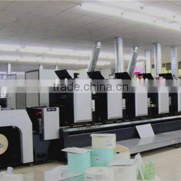intermittent roll to roll 4 color sticker label offset printing machine for sale