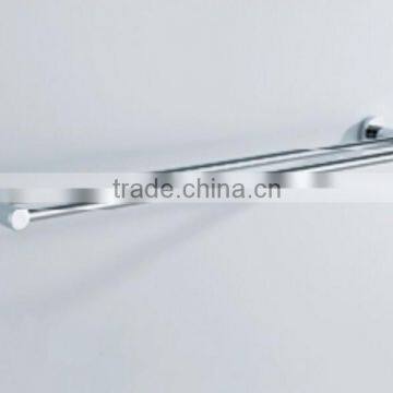 contemporary style brass round double towel bar chrome surface wall mounted bathroom accessories