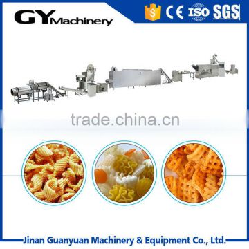 Automatic pellets 2d fried snacks food production line with different shapes