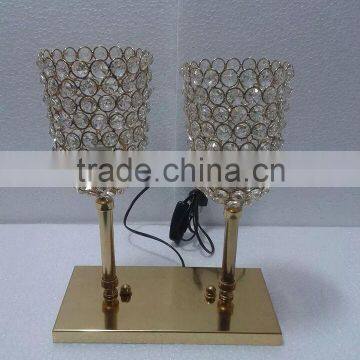 Exclusive Aluminium Crystal Double Shade Lamp Holder