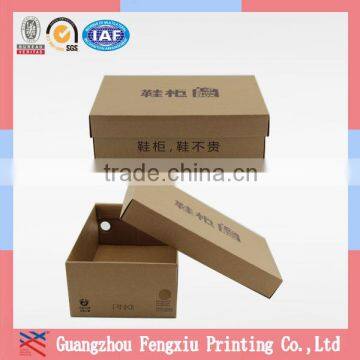 Wholesale Custom Print Flat Back Kraft Paper Shoe Box Template