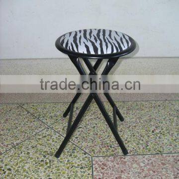 Living Room Furniture Metal Folding Stool Children Chair With PVC Cushioned Seat