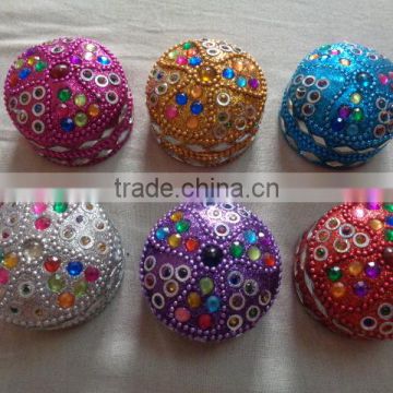 handmade lac beaded small jewellery boxes