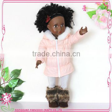 OEM high quality afro hair doll, black afro doll, afro american girl doll ski