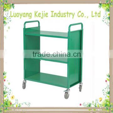 Cheap safe colorful steel kd movable library book cart metal library book cart library mobile book vehicles