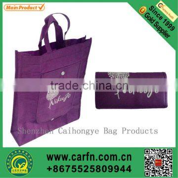 Eco friendly non woven folding tote bag