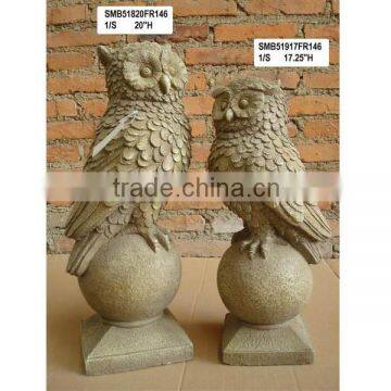 Animal ornaments garden owl sculpture for sale