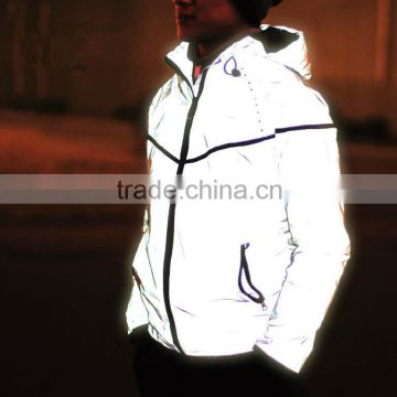 custom men new design reflective softshell jacket