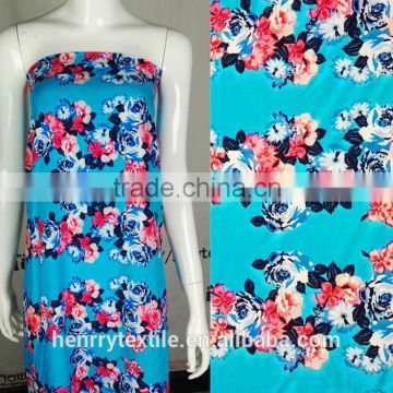 daisy print weaving rayon fabric for top grade dress