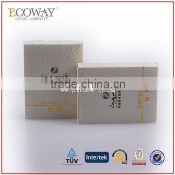 5 Star Disposable Shower Cap in Paper Card Box Portable Mini Hotel Shower Cap photo-2