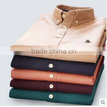 Factory wholesale 2017 button down oxford shirts brand name men dress shirts