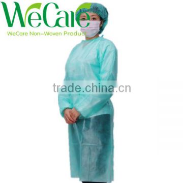 2014 Hot sale! Disposable Non woven Isolation gown with elastic cuff