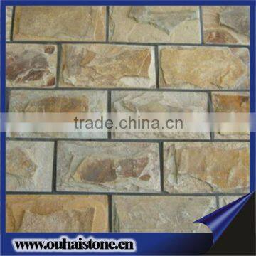 Natural slate rusty mushroom stone outerwall siding external wall panel interior wall paneling