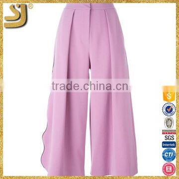 New design fashion cheap pink woman culottes pant suits