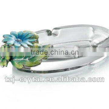 R-7042 March paris Crystal Ash Tray Art-crystal & Enamel glass