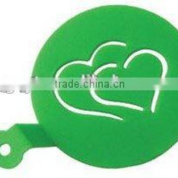 Heart shape color green cake stencils