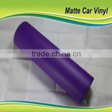 Auto matte vinyl film/matte black wrap/matte purple vinyl roll