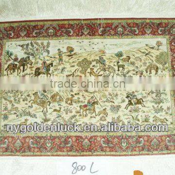 800L 2ftx1.4ft chinese high quality persian handmade 100% silk carpet