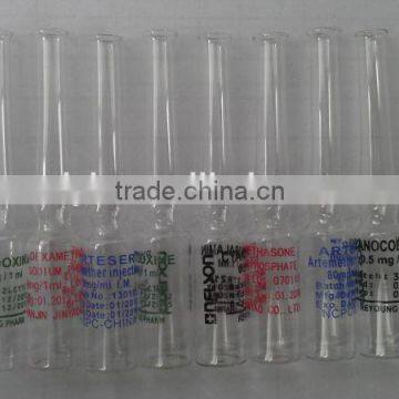 5ml pharmaceutical printed clear glass ampoule