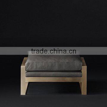 Tufted Stainless Ottoman OT-834