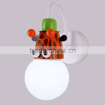 Hot Selling Acrylic Lampshade Wall Lamps Iron Frame Animals Design Children Wall Lights for Bedroom