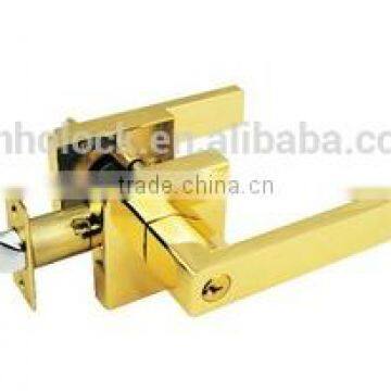 North America Style Residential Brass Grade 3 Door Grip Handle Lockset Tubular Lever Lock photo-5