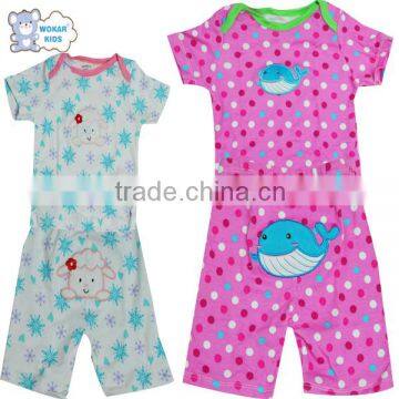 Wholesale Cheap Baby Clothing Sets Soft Cotton 2pcs Pants And Shirt Summer Clothing Sets