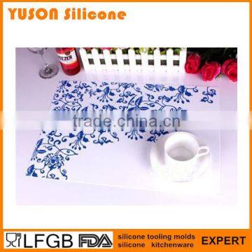 Custom printing rubber table top place mat