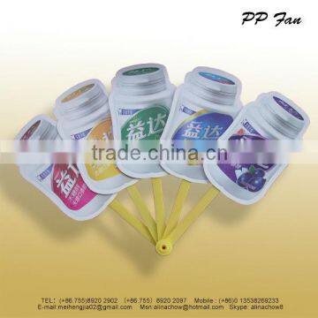 Bottle shape five folding fan