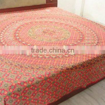 RT-638 Decorative Mandala Printed Tapestry Wall Throws Indian Decor Art Sanganeri Screen Print Bedspread Jaipur photo-2