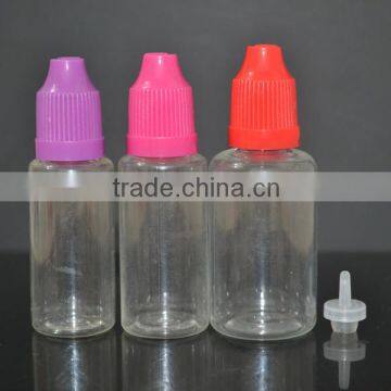 small e cig plastic bottle PET bottle 5 ml bottle with white child proof cap