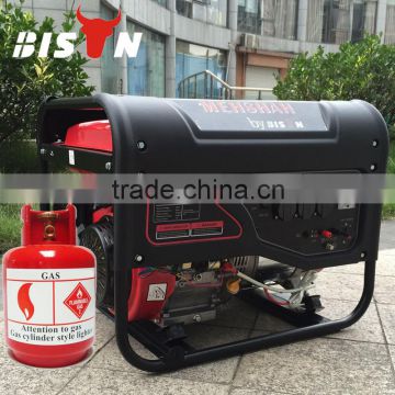 Bison China Taizhou OEM Factory 5KW Air Cooling LPG Biogas Generator