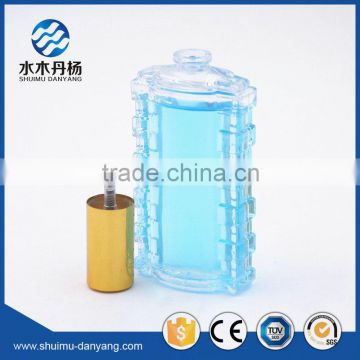 Unique 50ml flat clear glass perfume bottle