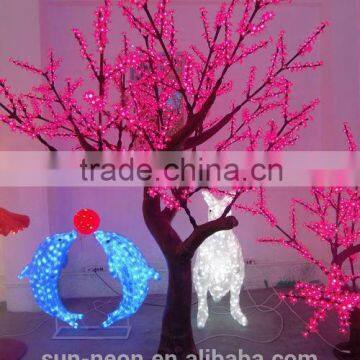 Beautiful Outdoor Led Tree Lights Purple Led Cherry Tree For Wedding Decorations