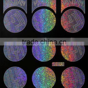 Round Shape Silver Laser Nail Vinyl Stencil photo-2