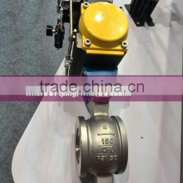 PN10 PN16 PN25 Pneumatic Segment V port Ball Valves