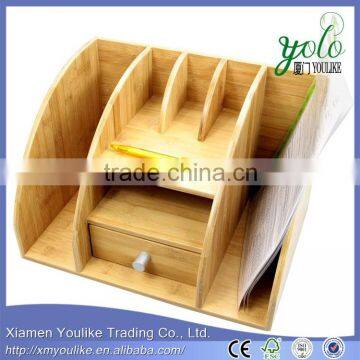 Tidy Stationery Organiser Bamboo File Holder Desk