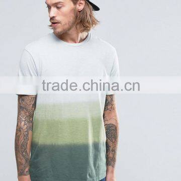 Custom Extured Dip Dye T shirt Mens Hip Hop T-shirt