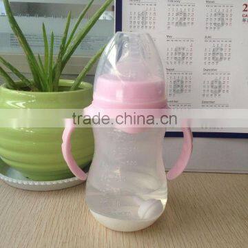 New Design temperature sensing color changing baby feeding bottle wide neck 240 ml